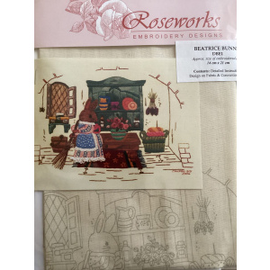 BEATRICE BUNNY Embroidery Panel - Roseworks