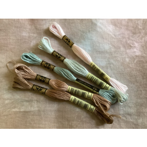 40 Count EVENING SKY Hand Dyed Italian Linen - Mani Di Donna