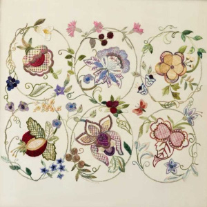 Carousel Embroidery Panel - Roseworks