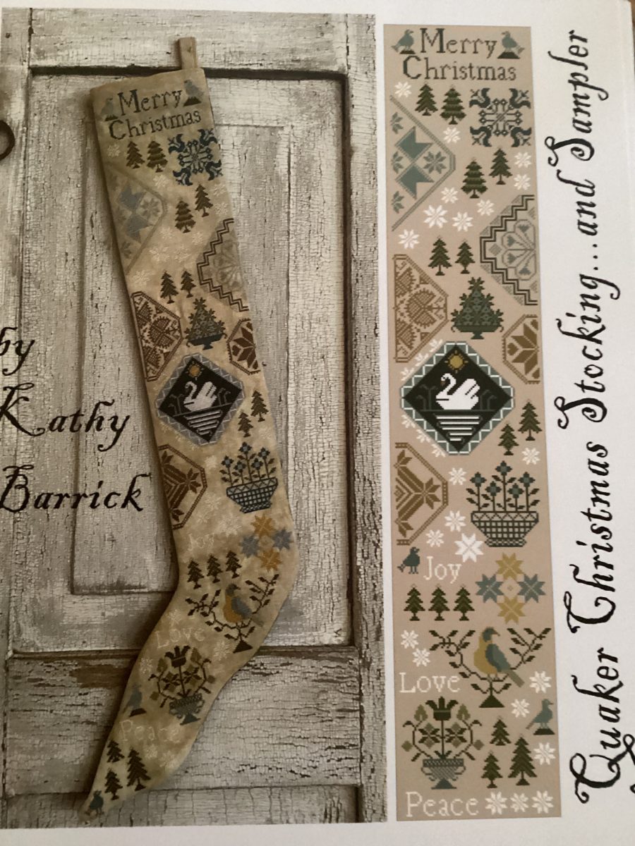 Quaker Christmas Stocking and Sampler Chart – Kathy Barrick