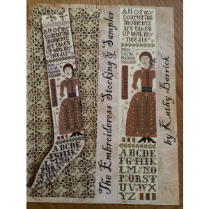 The Embroideress Stocking and Sampler Chart - Kathy Barrick