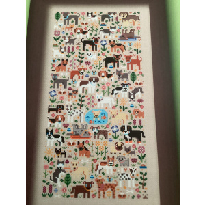 Dog Park Cross Stitch Chart - Una Buena Pieza