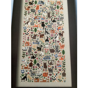 Cat Garden Cross Stitch Chart - Una Buena Pieza