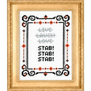 'Stab, Stab, Stab' Cross Stitch Kit - Subversive Cross Stitch