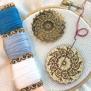 F**k Snowflake Mirrored Magnetic Needle Minder - Snarky Crafter Designs