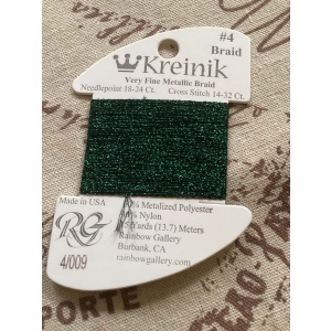 Kreinik #4 Braid 009 - Christmas Green